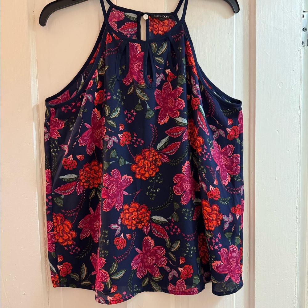Papermoon Navy Floral Tank Top